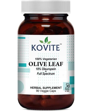 Kovite Full Spectrum Olive Leaf 18% Oleuropein 400 mg - 90 Vegetable Capsules