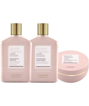 AlfaParf Alfaparf Keratin Therapy Lisse Design Shampoo 250ml + Conditioner 250ml + Moisturizing Mask 200ml