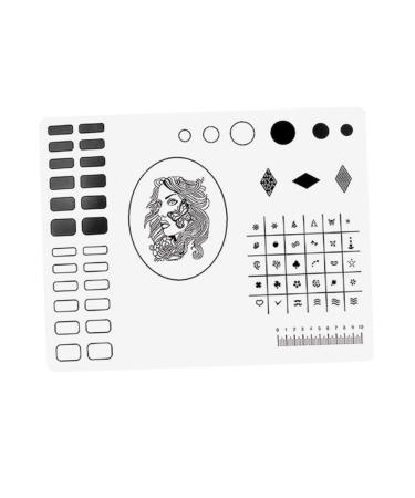 FRCOLOR Nail Sticker Guide Tools Manicure Mat Silicone Nail Art Mat Nail Art Transfer Tool Nail Stamp Plate Nail Art Stamping Mats Salon Manicure Tool Nail Art Tool Nail Tools Set Coloring 40.5*30.5cm As Shown