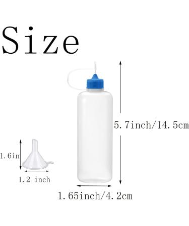 6 Pcs 4oz Precision Tip Glue Bottles with Mini Funnel - Perfect for Alcohol Ink & Acrylic Painting - Buy Online on GoSupps.com