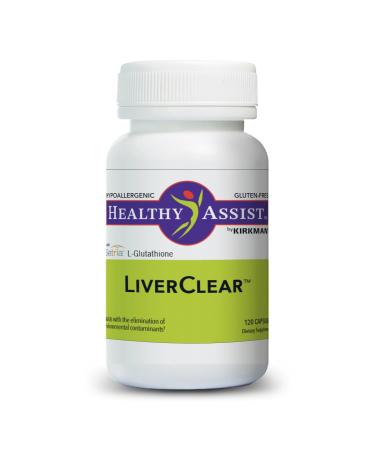 Kirkman LiverClear Supplement 120 Capsules Body Cleanse with Vitamin C E Selenium Taurine Curcumin Milk Thistle Glutathione NAC & Calcium to Support The Body s Natural Cleansing Pathways