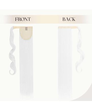 S-noilite 58cm White Ponytail Hair Extension - Natural Straight Braid Hairpiece for Realistic Look - International Shipping Available - Buy Online on GoSupps.com