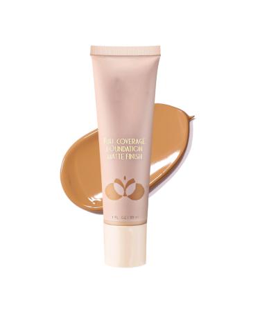 LXZJJM Liquid Foundation Full Coverage Matte Finish 6 Colors Matte Foundation Sweat & Water Resistant Matte Finish (06 - Dark with neutral undertones 1 FL.OZ /30ml) 30 ml (Pack of 1) 06 - Dark With Neutral Undertones