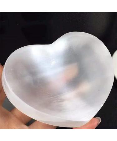 AtkitS Natural Selenite Bowl White Gypsum Heart Moon Minerals Seven Decor Crafts Ornaments Gem 1pc (Size : 90-100g) - Buy Online on GoSupps.com