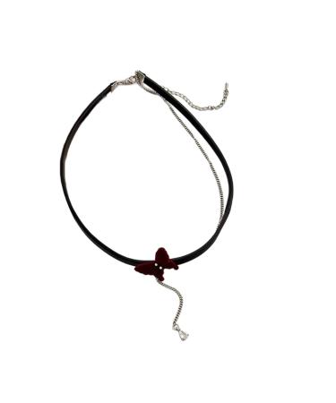 Kuaiyiju Hip Hop bow Celetbone chain necklace bowknot shape necklace adjustable collarbone chain decoration for daily use