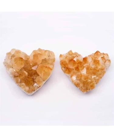 1pc 70mm-80mm Natural Rough Citrine Cluster Heart with Shiny - Buy Online on GoSupps.com