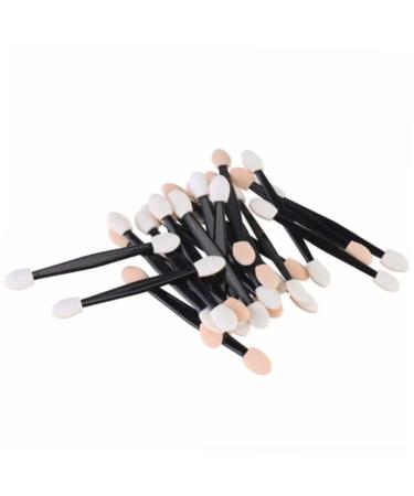 VINTORKY 50 Pcs Dual Sided Eyeshadow Brush Eye Shadow Sponge Applicator Double Sided Makeup Brush Black Size 1 Black