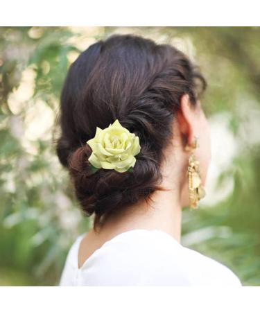 11 Pack Handmade Rose Flower Hair Pins - Bridal Party Decorative Accessories - Buy Online on GoSupps.com