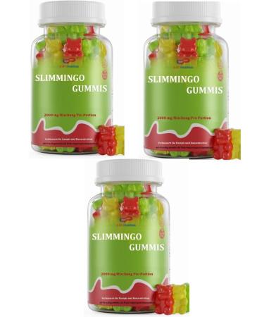 Slimmingo gummy bears - 60 fruit gum (for 1 month) - Keto slimming bubble with vitamin B12 B9 B6 & folic acid - keto rubber 2000 mg: 60 3x
