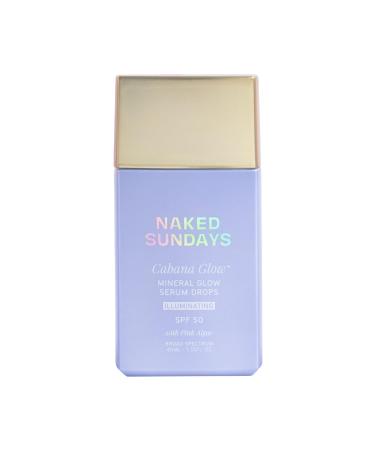 Naked Sundays CabanaGlow Illuminating Tinted Sunscreen Serum Drops SPF 50 Hydrating, Brightening, Zinc Oxide Daily Face Sunscreen with Skin-Perfecting Pigments