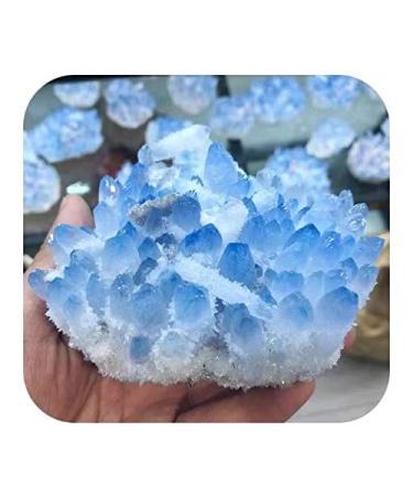 350g-500g Blue White Crystal Cluster Natural Quartz Cluster Samples Crystal Stone for collecction 1pc ERBDRGAZ