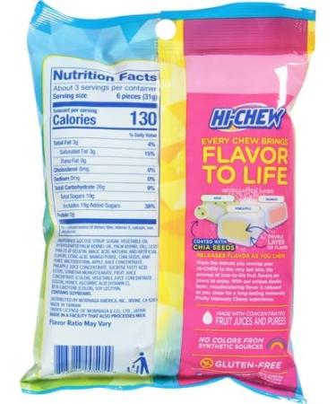 Morinaga Hi-Chew Tropical Mix Flavoured Fruit Chews 100g - Buy Online on GoSupps.com