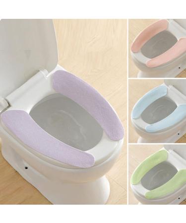4 Pairs Hbluefat Bathroom Warmer Toilet Seat Cover Pads | Reusable & Easy to Clean | Fits Various Toilet Shapes | Portable for Home or Travel - Buy Online on GoSupps.com