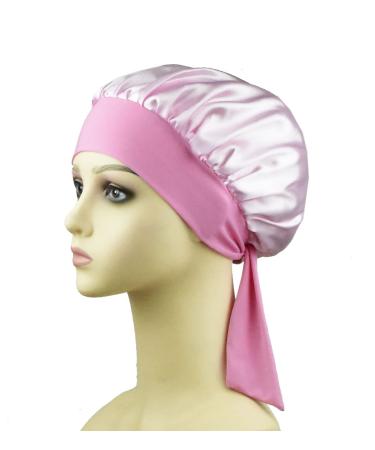 Girls' Satin Sleep Bonnet with Tie Band - Curly Hair Night Cap for Kids - Buy Online on GoSupps.com