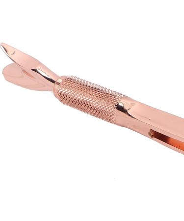 Nail Art Pusher Tweezers Convenient for You To Use Stainless Steel Nail Art Pincher for False Nails for Salon for Home for Removing Nail Polish(Rose gold) - Buy Online on GoSupps.com