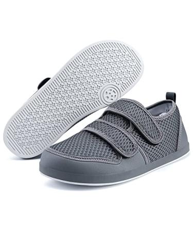 Walking Shoes with Arch Support Womens Mens Wide Width Diabetic Shoes Zero Drop Sole 11 Wide Women/10 Wide Men Grey