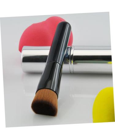 minkissy Inclined Flat Head Makeup Brush Women Cosmetics Brush Foundation Makeup Brush Blush Brush Doll Cake Pan Mahjong Earrings Women Brush for Makeup Fluffy Tool Miss Acrylic 11.5x2cm Black - Buy Online on GoSupps.com