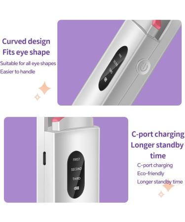 Rechargeable Heated Eyelash Curler with LED Display - 3-Level Adjustable Temperature for Stunning Long-Lasting Curls | International Shipping Available - Buy Online on GoSupps.com