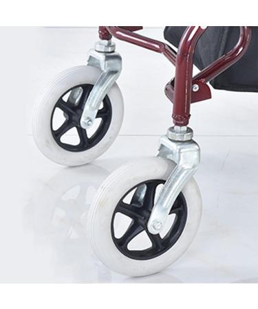 6in/7in/8in Wheelchair Caster with Front Fork Grey Replacement Wheel Wheelchair Front Wheels Solid Wheel with Screws Casters Rollers Wheels 2 Pieces(6IN) - Buy Online on GoSupps.com