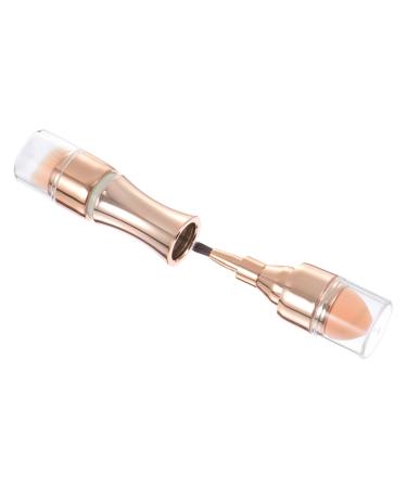 FOMIYES 1pc 4 in 1 makeup brush face powder foundation makeup brush highlight brush blush makeup brush makeup foundation brush Portable Makeup Brush lip makeup travel round plastic