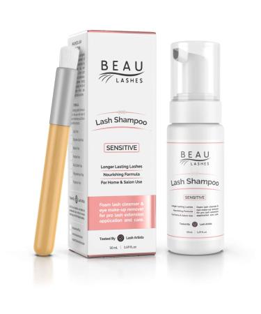 Eyelash Extension Foam Cleanser Shampoo (150ml) - Oil Free Sensitive Formula for Makeup Residue Removal - Paraben & Sulfate Free - Salon Quality - 5.07 Fl Oz - Buy Online on GoSupps.com