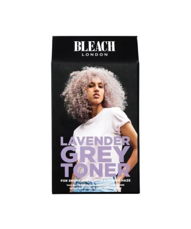 Bleach London Lavender Grey Toner Kit - Ammonia-Free Toning for Silvery Lilac Finish - Ideal to neutralise brassy yellow in Light Blonde Hair - with Smooth and Shine Complex (Complete Kit) - Buy Online on GoSupps.com