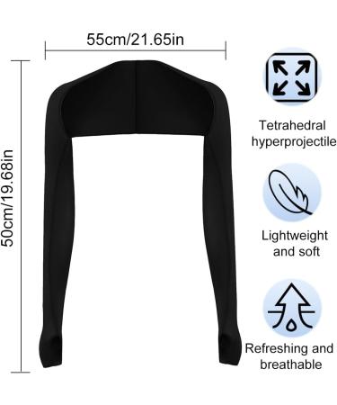 Zokjsw Women's Bolero UV Protection Scarf & Fingerless Gloves - Cooling Arm Sleeves for Sun Protection - Buy Online on GoSupps.com