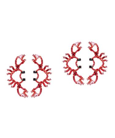 Zerodeko 2 Pairs Earrings for Women Orrous 925 Sterling Silver Earrings Women Jewelry Earrings Christmas Earrings Womens Earrings Post Earrings for Women Crystal Pendants Personality Miss