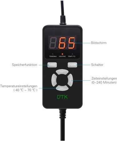UTK Heating Belt & Cushion - 20 Jade Infrared Heating Pillows with Auto Switch-Off | EMF-Free & Smart Controller for Back Stomach and Loins - Buy Online on GoSupps.com