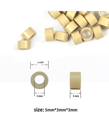 1000 Pieces 5mm Silicone Micro Rings for Hair Extensions - Blonde Micro Links Beads - Buy Online on GoSupps.com