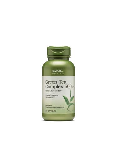 GNC Herbal Plus Green Tea Complex 500mg 100 Capsules Metabolism Support