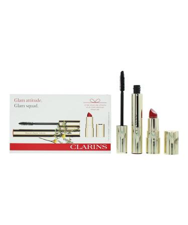 Clarins Glam Squad 2 Piece Gift Set: Supra Volume Mascara 8ml - Mini Joli Rouge