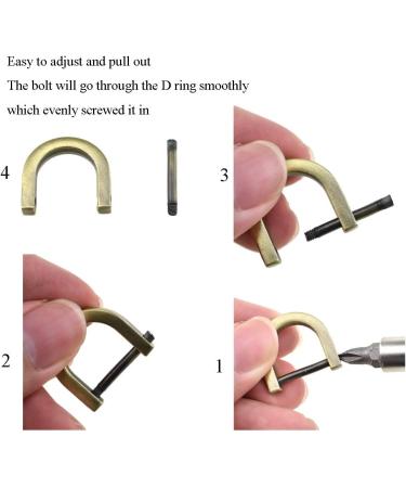 Hahiyo D-Rings with Screw Shackle Horseshoe U Shape Key Ring 9.2mm Inner Width - Bronze, 6 Pieces - Buy Online on GoSupps.com
