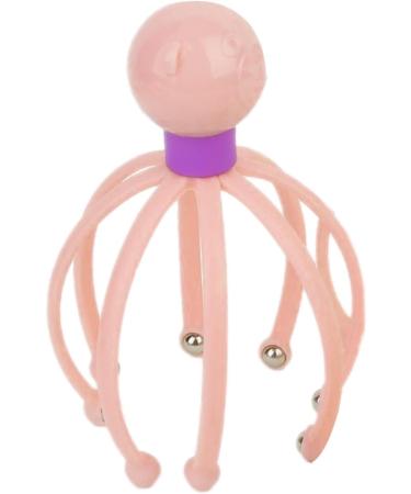 Wireless Stainless Steel Manual Head Massager | Octopus Claw Scalp Massage Device | Handheld Spa Tool for Deep Relaxation - Light Pink - Buy Online on GoSupps.com