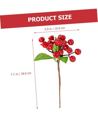 ABOOFAN 20 Pcs Red Berries Red Berry Twig Holly Berry Picks Christmas Berry Picks Branch Holly Berries Branch Wreath Fake Berry Artificial Red Berry Stems Household Decorations Foam - Buy Online on GoSupps.com