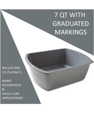 Wash Basins  Rectangular Plastic Hospital Bedside Soaking Tub 5 Pack Small 7 Quart Graduated Bucket - Portable Washbasin for Washing  Cleaning  Foot Bath  Washing Dishes  Face Cleansing Bowl - Buy Online on GoSupps.com