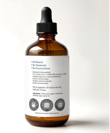 Organic Jojoba Oil - Cold Pressed Unrefined 4 oz | Moisturizer for Face Skin Nails Lips Beard & Hair | Shop Internationally - Buy Online on GoSupps.com