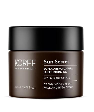 Korff Korff Sun Secret Super Browning Mitte sunscreen for face and body sublimation tanning cream DNA formula safe complex formula soft texture 150 ml - 220 g