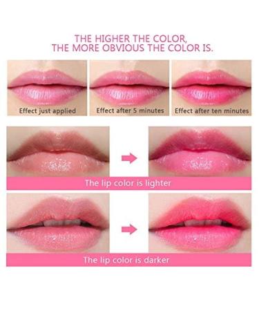 6PCs Color Change Lip Balm - Transparent Moisture Cream with Rosa Crystal Jelly Flowers | Magic Lipstick for Hydration & Temperature Change - Buy Online on GoSupps.com
