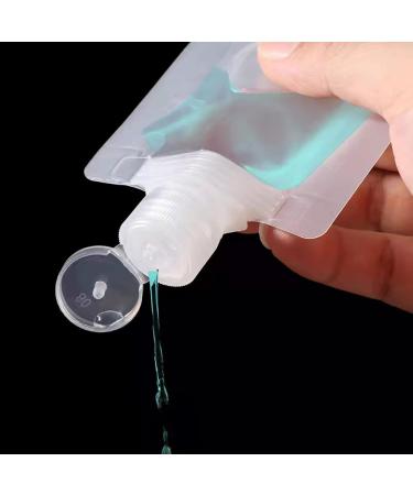 SMMUSEN Travel Size Refillable Empty Squeeze Pouch Portable TSA Approved Empty Cosmetic Pouch Bag Leakproof Stand Up Spout Bags Containers Foldable for Toiletries Lotion Shampoo Clear 100 Travel - Buy Online on GoSupps.com