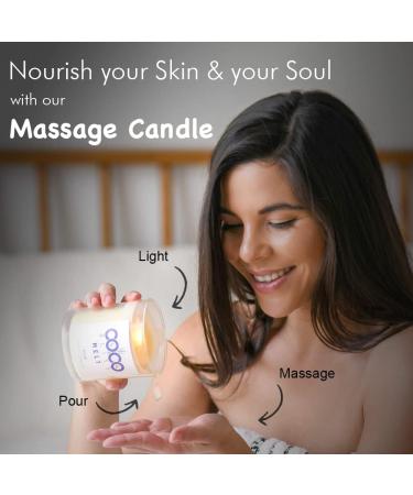 Coco Bliss Melt - 8 Oz Massage Candle | Natural Coconut Body Oil with Vanilla Scent | Essential Oil Candle for Women Men & Couples - Moisturizing with Vitamin E & Cocoa Butter - Buy Online on GoSupps.com