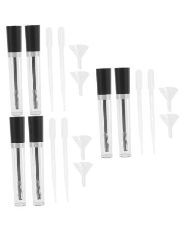 FOMIYES 6 Sets Empty Mascara Tube Bottle Clear Mascara Transparent Mascara Clear Eyelash Mascara Plastic 1 g (Pack of 1) Blackx3pcs