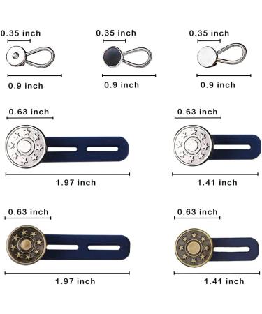 12Pcs Extender Button Set for Pants and Collars - Waistband and Neck Silicone Extenders for Men and Women - Buy Online on GoSupps.com