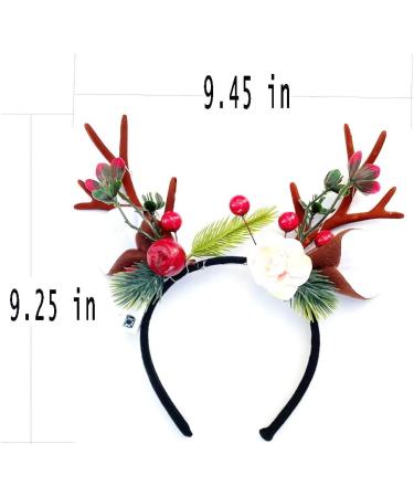 Wedity LED Flower Light up Antlers Headbands Glowing Headband Christmas Hair Bands Party Decorative for Women and Girls (Colour 2) - Buy Online on GoSupps.com