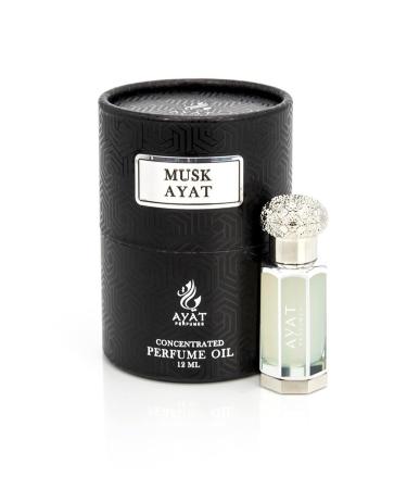 AYAT PERFUMES Perfume Extract 12ml | Pretty Bottle Packaged in an Elegant Box | Alcohol-Free Unisex Attar | Long Lasting Fragrance Oil | Arabian scent Made Designed in Dubai (Musk Ayat)