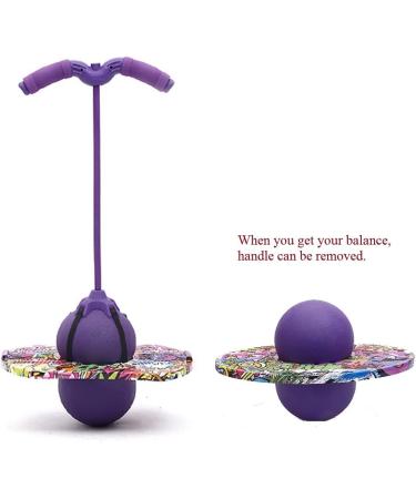 BoterLun Pogo Jumper with Handle | Pogo Ball Stick & Air Pump | Trick Balance Board for Kids 6+ and Adults | Purple - Buy Online on GoSupps.com
