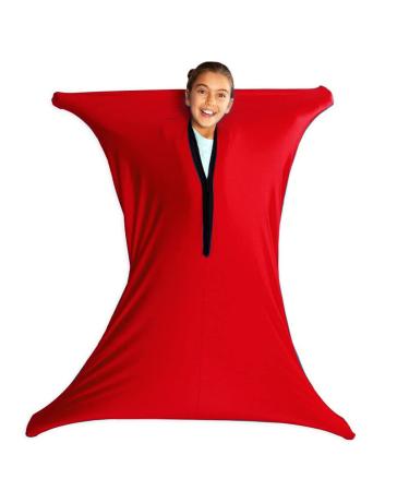 Body Sock Sensory Sox Deep Pressure Stimulation Suitable age 3-18 sensory durable seams asd child stretchy for Children and Adults with Sensory Proceessing Disorders or Autism ( Color : Red Size : M M/Medium-69*119cm Red