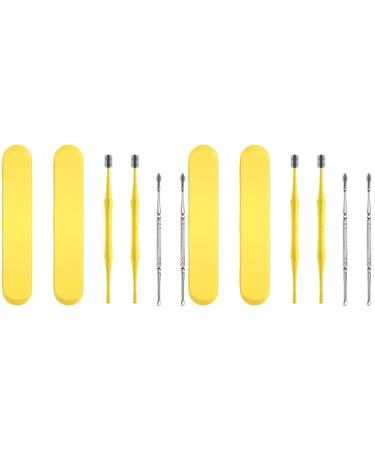 8pcs Care Remove Assorted for Storage Sided Metal Remover Curette Earpick Women Color Cleaning Earwax Men Stainless Spoon Steel Double Tool Pickers Cleaner with Wax Kit Assorted Colorx2pcs 12x0.5cmx2pcs