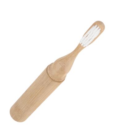 Healvian Folding Bamboo Toothbrush Toothbrushes Travel Toothbrush Foldable Toothbrush for Travel Soft Bristles Bamboo Toothbrush Bamboo Toothbrush for Adult Bamboo Brush Portable Woman