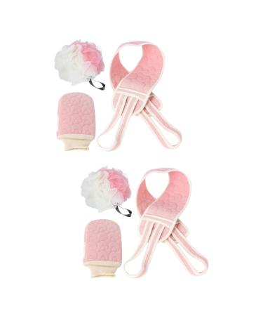 minkissy 2 Sets Bath Towel Loofah Suit Back Scrubber for Shower Loofah Back Strap Exfoliating Back Scrubber Back Strip for Shower Body for Men Towel for Shower Brush Sponge